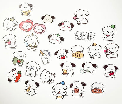 Kawaii Puppy Stickers 10pcs - Rivvy Momo