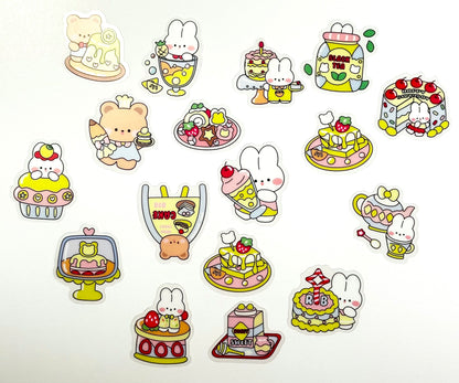 Dessert Usagi Stickers 10pcs - Rivvy Momo