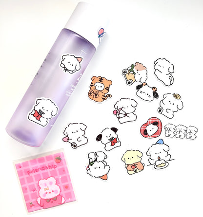 Kawaii Puppy Stickers 10pcs - Rivvy Momo