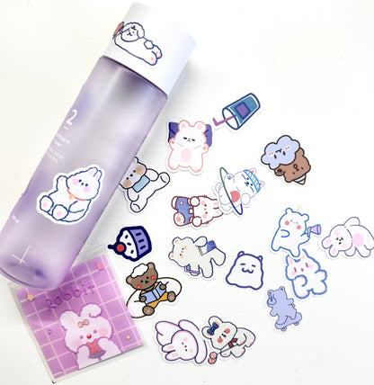 Kawaii Animal Friends Stickers 10pcs - Rivvy Momo