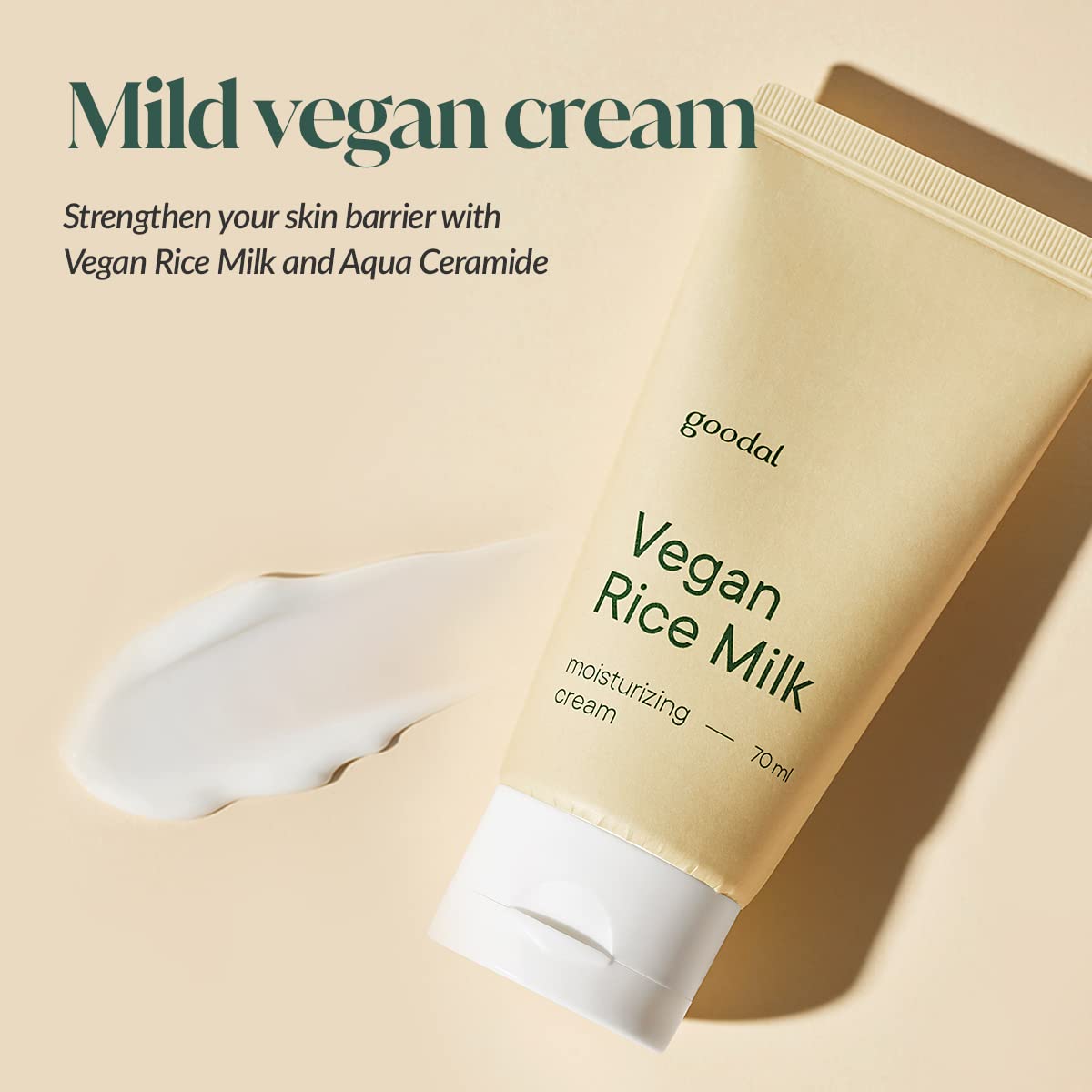 Vegan Rice Milk Moisturizing Cream 70ml - Rivvy Momo