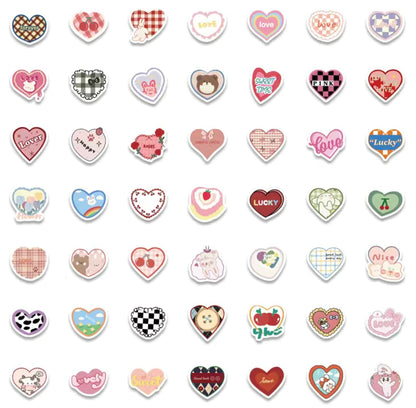 Kawaii Heart Stickers 10pcs - Rivvy Momo