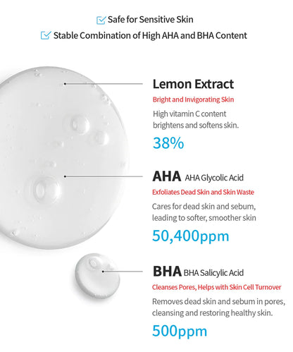 AHA BHA Lemon Toner 150ml - Rivvy Momo