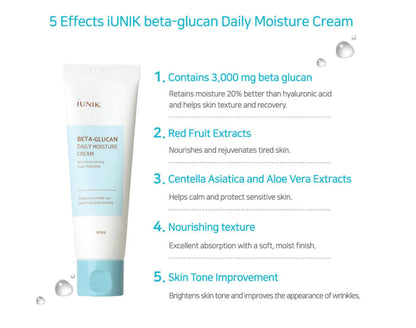 Beta Glucan Daily Moisture Cream 60ml - Rivvy Momo