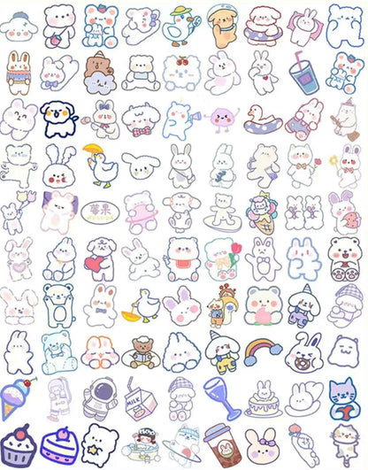 Kawaii Animal Friends Stickers 10pcs - Rivvy Momo